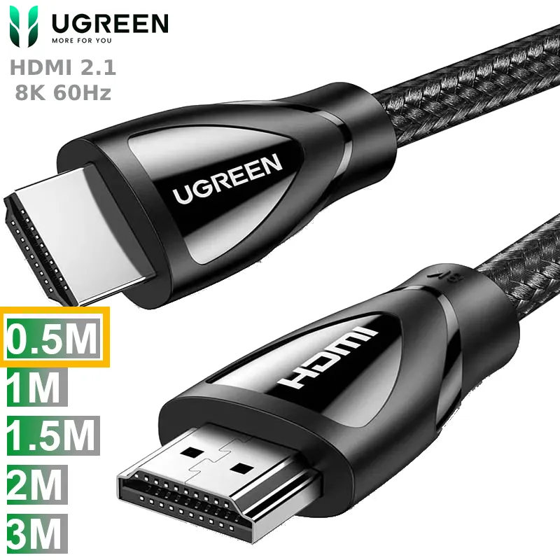 Cáp HDMI Ugreen 2.1 8K 60Hz 0.5m cao cấp