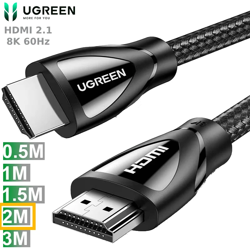 Cáp HDMI Ugreen 8K 60Hz V2.1 2m cao cấp