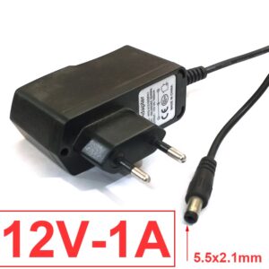 Nguồn adapter 12VDC-1A chân cắm 5.5x2.1mm và 2.5x0.7mm