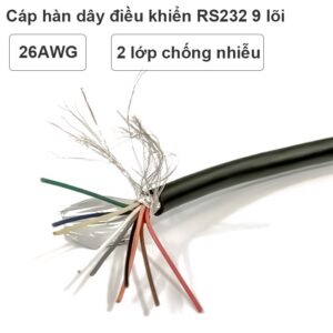 Cáp hàn dây tín hiệu điều khiển RS232 DB9 lõi đồng mạ thiếc 26AWG
