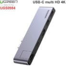 Usb-C Macbook Pro Ra Hdmi 4K Lan 1Gbps Usb Hub 2 Port Sạc Pd100W Ugreen 50984