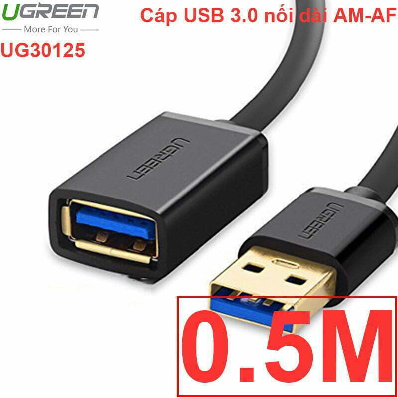 Cáp nối dài USB 3.0 AM-AF dây tròn UGREEN 0.5M 1M 1.5M 2M 3M