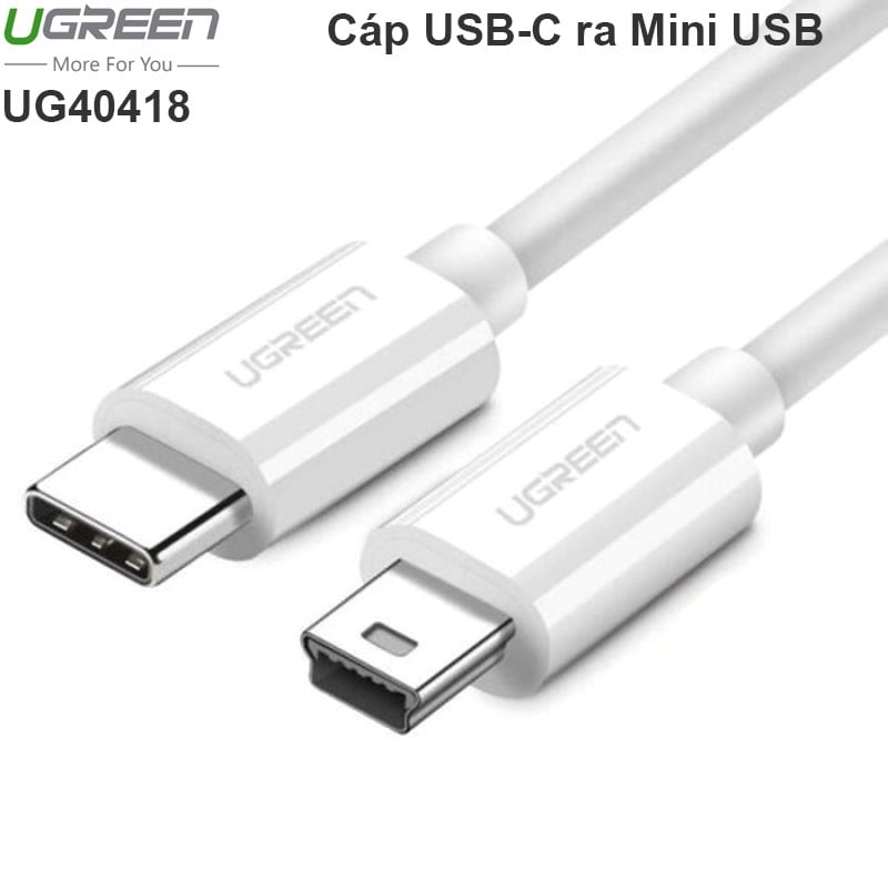 Cáp chuyển USB Type C ra Mini USB 1.5 Mét UGREEN 40418