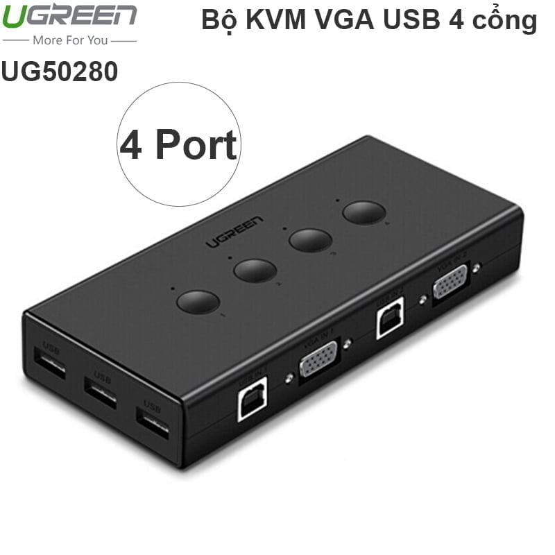 Kvm 4 Port Vga Ugreen 50280