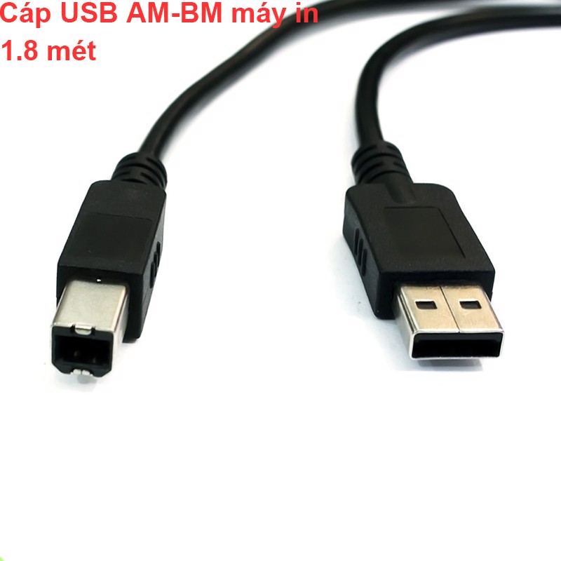 Cáp USB AM-BM cho Máy in Máy scan 1.8 mét hàng bóc máy