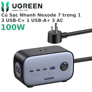Bộ sạc nhanh 100W Ugreen 40896 GaN 2 DigiNest Pro USB C cho điện thoại, máy tính bảng, laptop