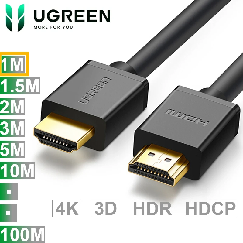 Cáp HDMI 1.4 Ugreen full Hd 1080P 4k 2k 30hz dài 1m