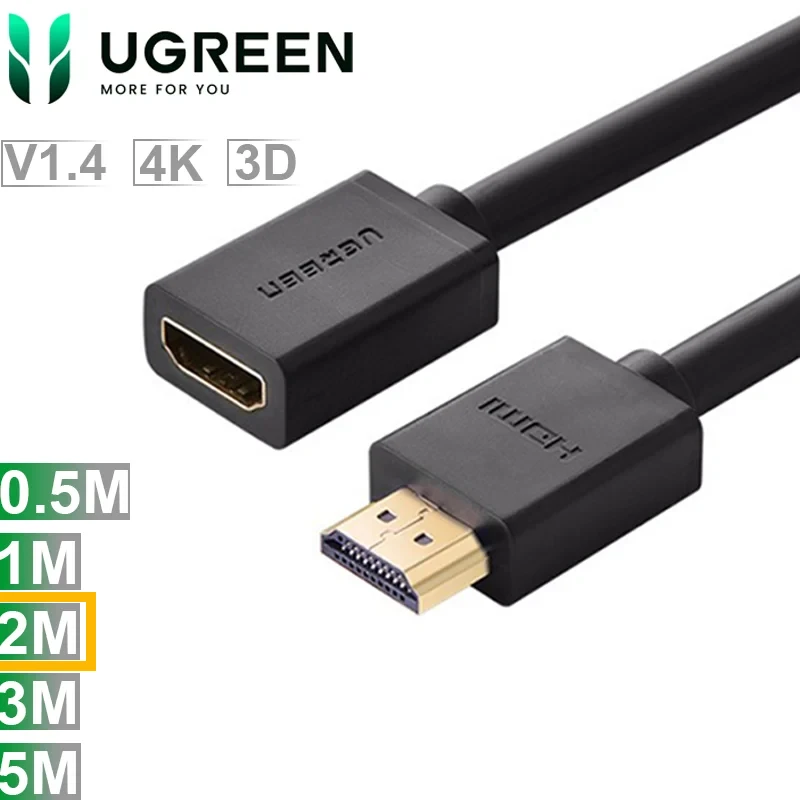 Cáp HDMI nối dài Ugreen v1.4 full HD 1080P 4k 2k dài 2m