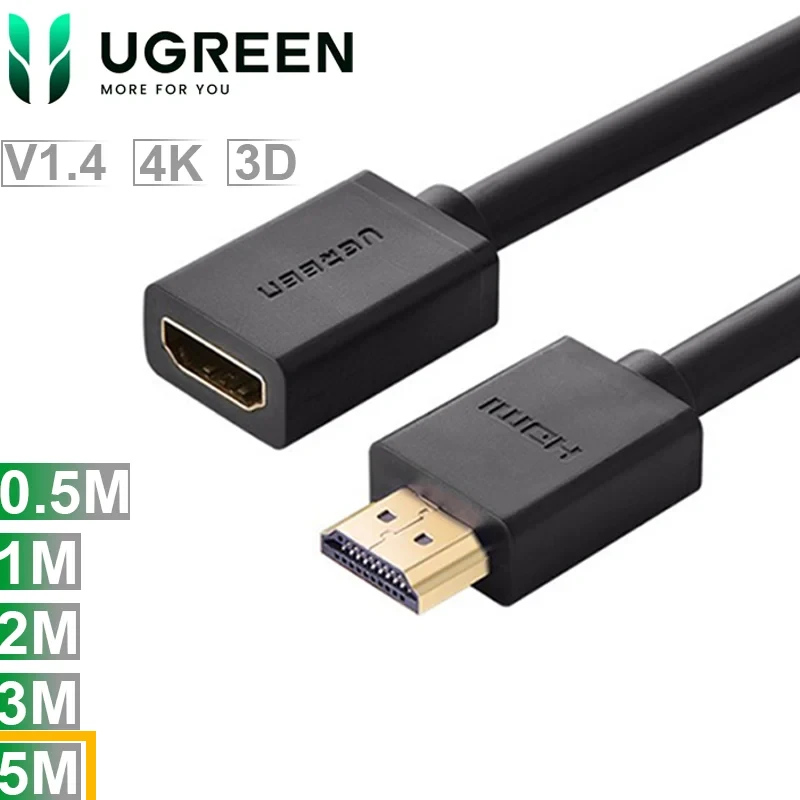 Cáp HDMI nối dài Ugreen v1.4 full HD 1080P 4k 2k dài 5m