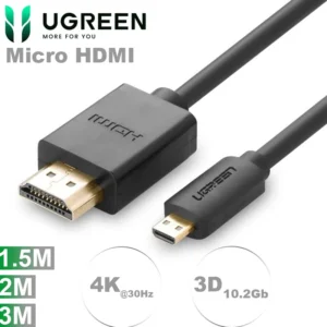 Cáp Micro HDMI to HDMI Ugreen v1.4 full HD 1080P 4k 2k dài từ 1.5m đến 3m