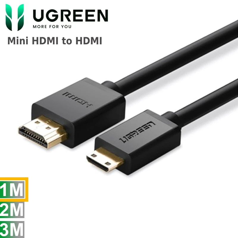 Cáp mini HDMI to HDMI Ugreen v1.4 full HD 1080P 4K 2K dài 1m