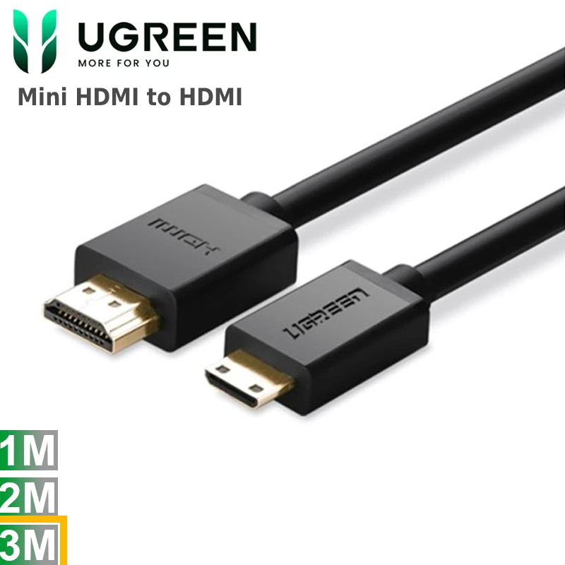 Cáp mini HDMI to HDMI Ugreen v1.4 full HD 1080P 4K 2K dài 3m