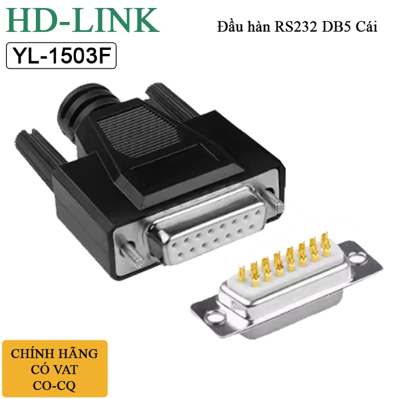 Đầu hàn RS232 DB15 chân đồng - Cái