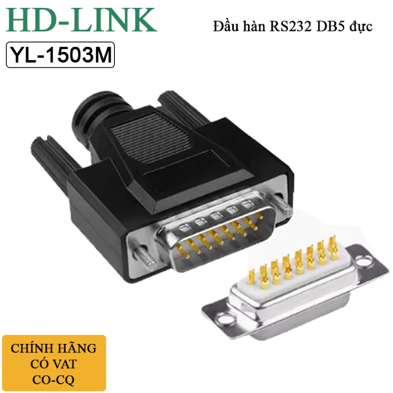 Đầu hàn RS232 DB15 chân đồng - đực