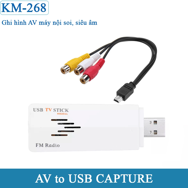 USB capture AV máy quay máy nối soi , siêu âm , thiết bị y tế USB stick KM-268