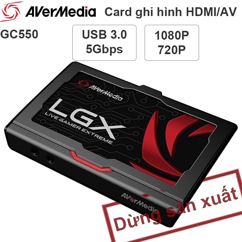 Card ghi hình HDMI to USB3.0 AverMedia GC550 Đài Loan dùng cho Laptop