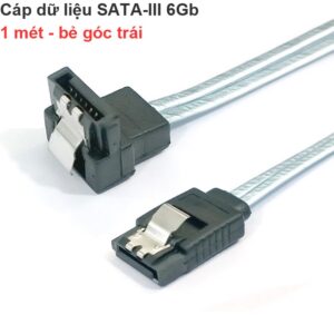 Cáp dữ liệu SATA III 6GB 1 mét 1 đầu thẳng 1 đầu bẻ góc trái