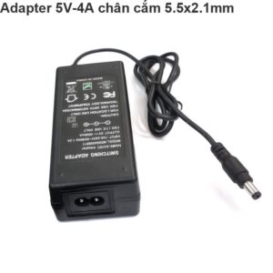 Adapter chuyển nguồn 220V sang 5VDC-4A chân cắm 5.5x2.1mm