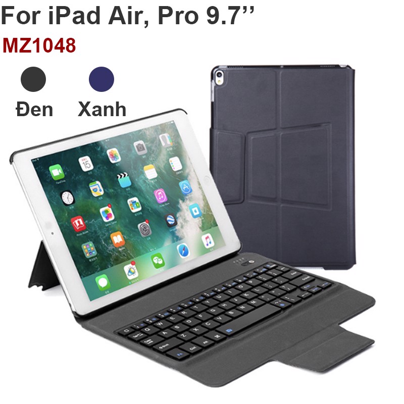 Bàn phím bao da Bluetooth cho iPad Air Air 2 Gen 6 Pro 9.7 New iPad 2018 MZ1048