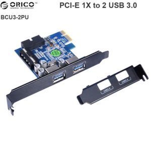 Cạc PCI-E ra USB 3.0 2 Port + 20PIN USB 3.0 mở rộng Orico BCU3-2PU