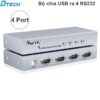 Bộ chuyển đổi USB to 4 RS232 Dtech DT-5020A  Bộ chia USB sang 4 cổng DB9 RS232