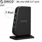 Bộ Chia Usb 3.0 7 Cổng Hỗ Trợ Nguồn Ngoài 12V-3A Sạc Thiết Bị Di Động 5V-2.4A Orico Dh7