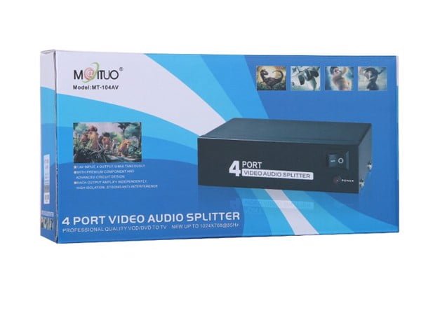 Bộ chia tín hiệu AV Video Audio 1 ra 4 cổng MT-VIKI MT-104AV - Phụ Kiện Điện Tử Việt Nam