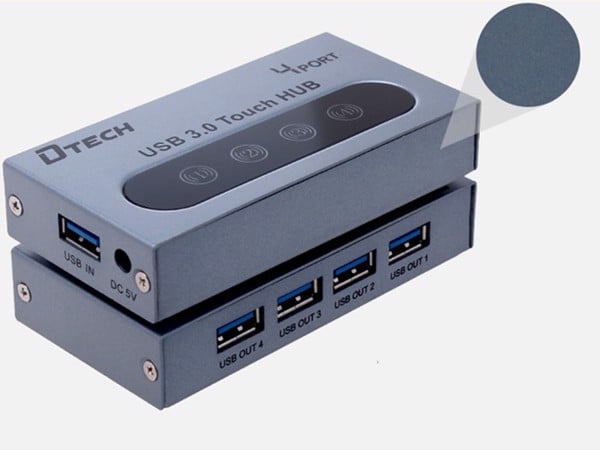 Bộ Chia Usb 3.0 Hỗ Trợ Nguồn Ngoài Công Tắc Cảm Ứng Dtech Dt-8009 - Phụ Kiện Điện Tử Việt Nam