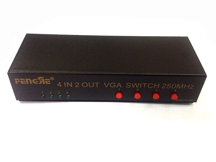 Bộ chia màn hình VGA 4 ra 2 250Mhz FJGEAR FJ-402