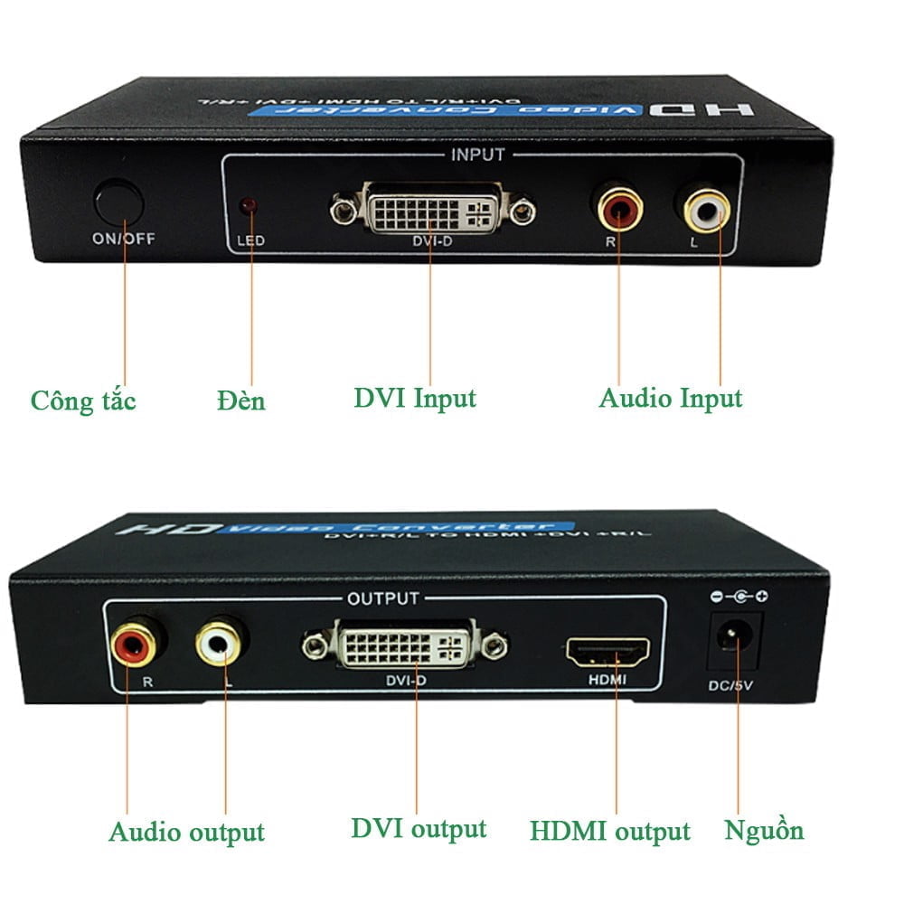 Bộ thiết bị chuyển đổi DVI Audio sang HDMI converter - Phụ Kiện Điện Tử Việt Nam