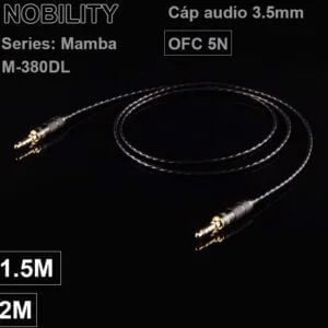 Dây cáp audio 2 đầu 3.5mm đồng tinh khiết 6N OCC mạ bạc 1.5 mét và 2 mét Nobility Mamba M-380DL
