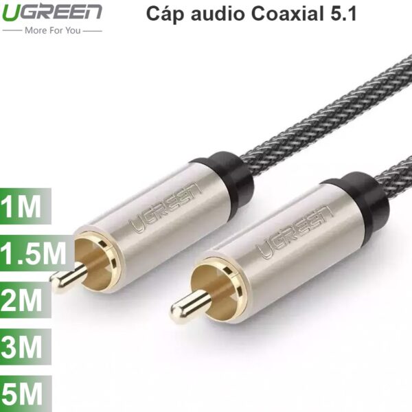 Cáp Audio Coaxial RCA Ugreen 1M 1.5M 2M 3M 5M
