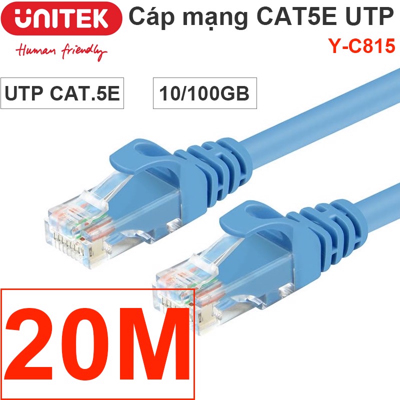 Cáp mạng LAN lõi đồng tinh khiết UTP 10/100Mbps 2M | 3M | 5M | 10M | 15M | 20M | 25M | 30M CAT5E UNITEK
