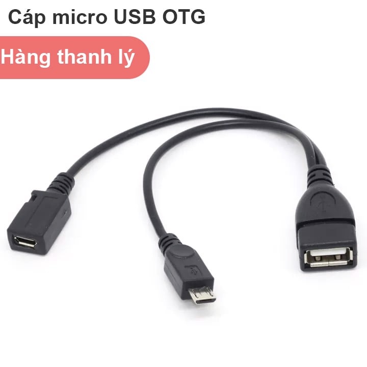 Cáp OTG chữ Y Micro USB sang USB AF cho Table và Mobile - có cấp nguồn