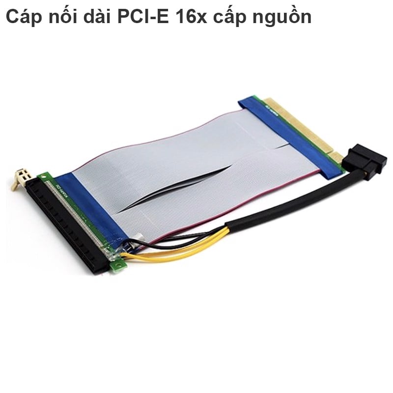 Cáp nối dài 20cm PCI-E 16X có cấp nguồn, Cáp PCI phụ kiện điện tử