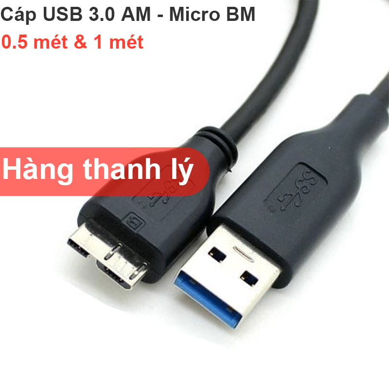 Cáp USB 3.0 AM sang Micro BM ổ cứng di động Samsung Not 3 0.5M 1M Western Digital - Phụ kiện điện tử Việt Nam