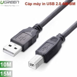 Cáp máy in USB 10M 15M Ugreen US122 có IC khuếch đại