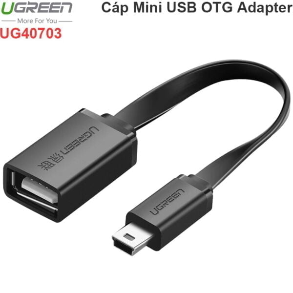 Cáp Mini USB OTG dùng chuyển tín hiệu USB flash trên xe hơi TAB Smartphone UGREEN 40703