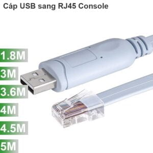 Cáp lập trình Console USB to RJ45 1.8M 3M 3.6M 4M 4.5M 5M