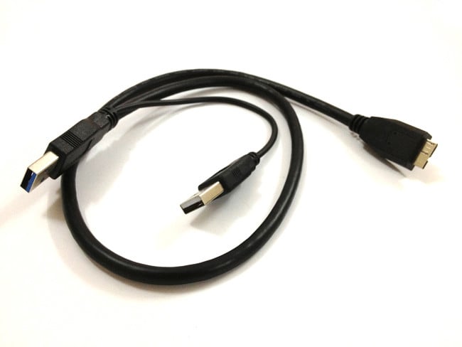 Cáp USB 3.0 AM sang Micro BM cho Ổ cứng di động 0.6m có USB hỗ trợ nguồn