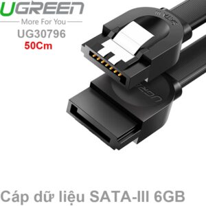 Cáp dữ liệu SATA-III 6GB mỏng dẹt 50Cm Ugreen 30796 (thẳng)