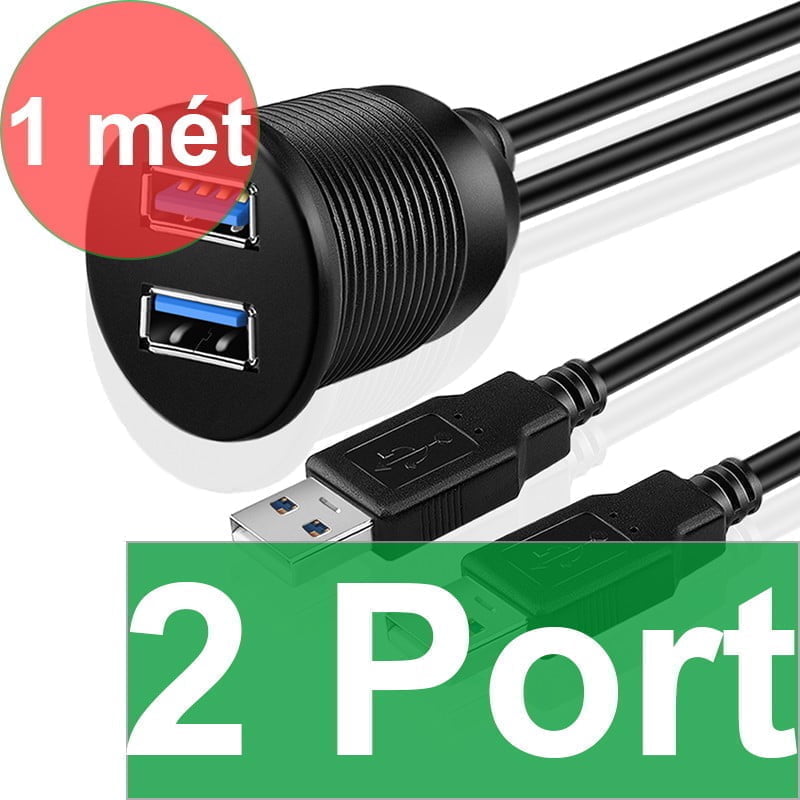Cáp nối dài USB 3.0 1 mét lắp bảng điều khiển 1 cổng - USB 3.0 Flush Mount Cable 1 port