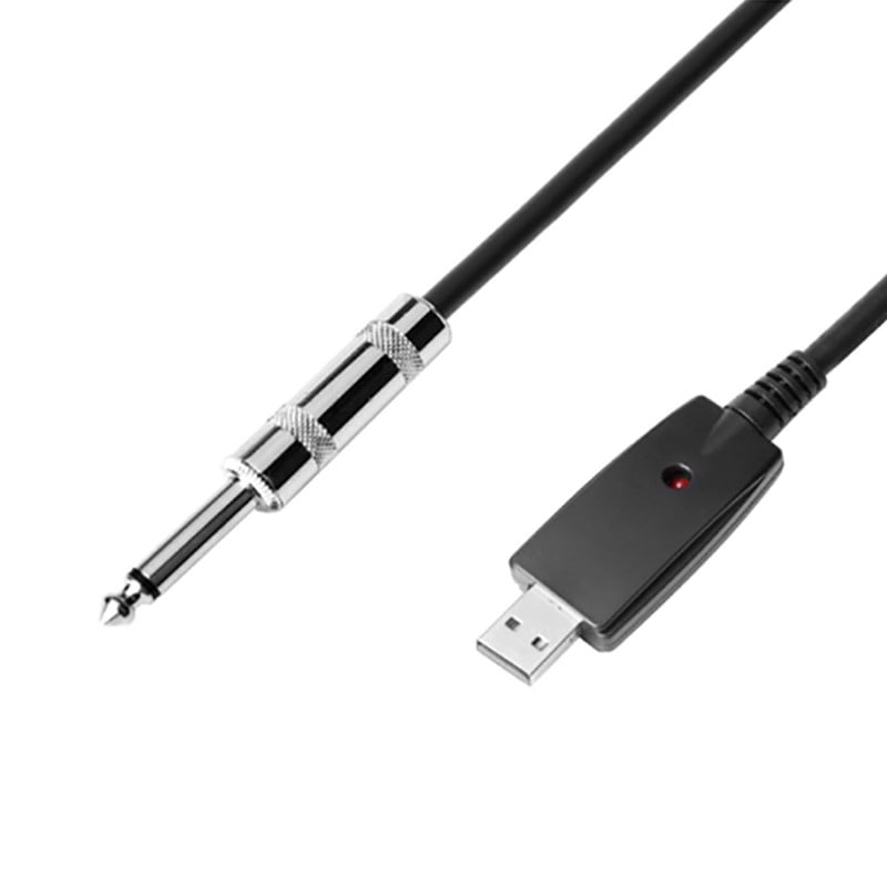Cáp USB sang jack 6.5mm 3 mét - Chuyển âm thanh từ Máy tính sang Guitar