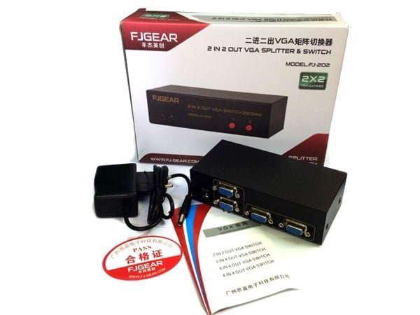 chia_20vga_202x2_20fengjie_20_2__5b1_5d_grande Bộ chia màn hình VGA 2 ra 2 250MHz FJGEAR FJ-202 - Phụ Kiện Điện Tử Việt Nam