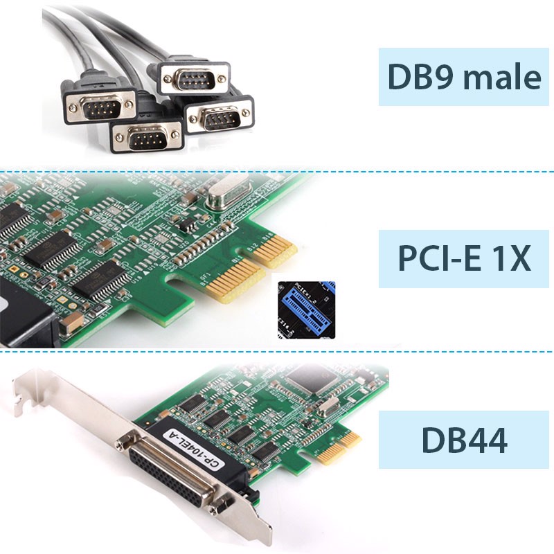 Card Moxa CP-104EL-A 4 Port RS232 PCI Express board