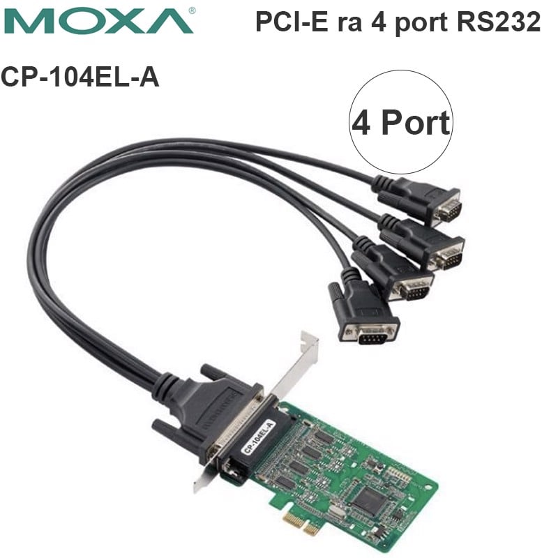 Card Moxa CP-104EL-A 4 Port RS232 PCI Express board