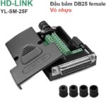 Đầu Bấm Cổng Db25 Cái Female Bắt Vít Kèm Vỏ Ốp Nhựa Hd-Link Yl-Sm-25F