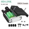 Đầu bấm cổng DB26 cái female bắt vít kèm vỏ ốp nhựa chân đồng HD-LINK YL-SCC-26F