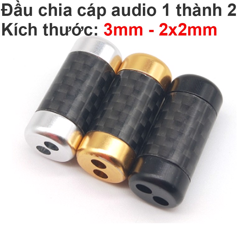 Cục chia chữ Y tự chế cho dây Cáp audio 3.5mm Cáp tai nghe loại nhỏ - Hợp kim nhôm carbon