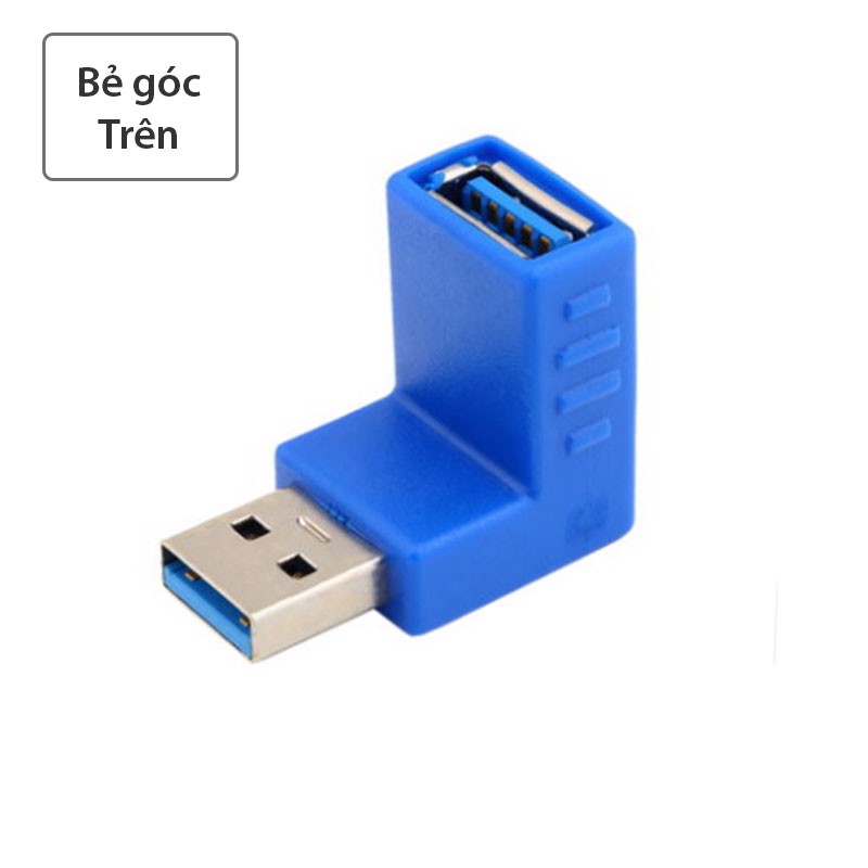 Đầu đổi USB 3.0 1 đầu đực 1 đầu cái (bẻ góc trên/dưới)